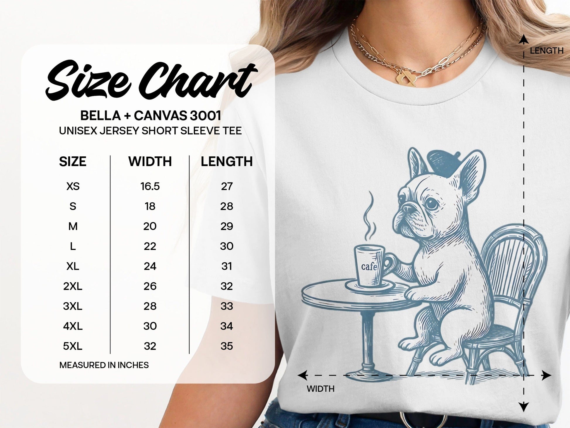French Bulldog Café Unisex Jersey Short Sleeve Tee product type