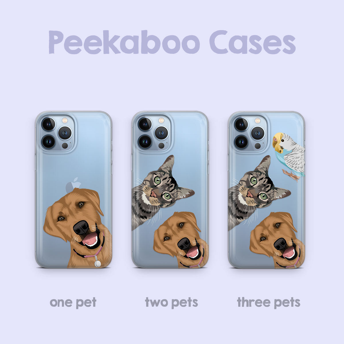Custom Pet Peekaboo Clear Phone Case - PuppyJo Phone Cases
