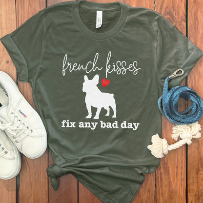 French Kisses Fix Any Bad Day Dog T-Shirt product