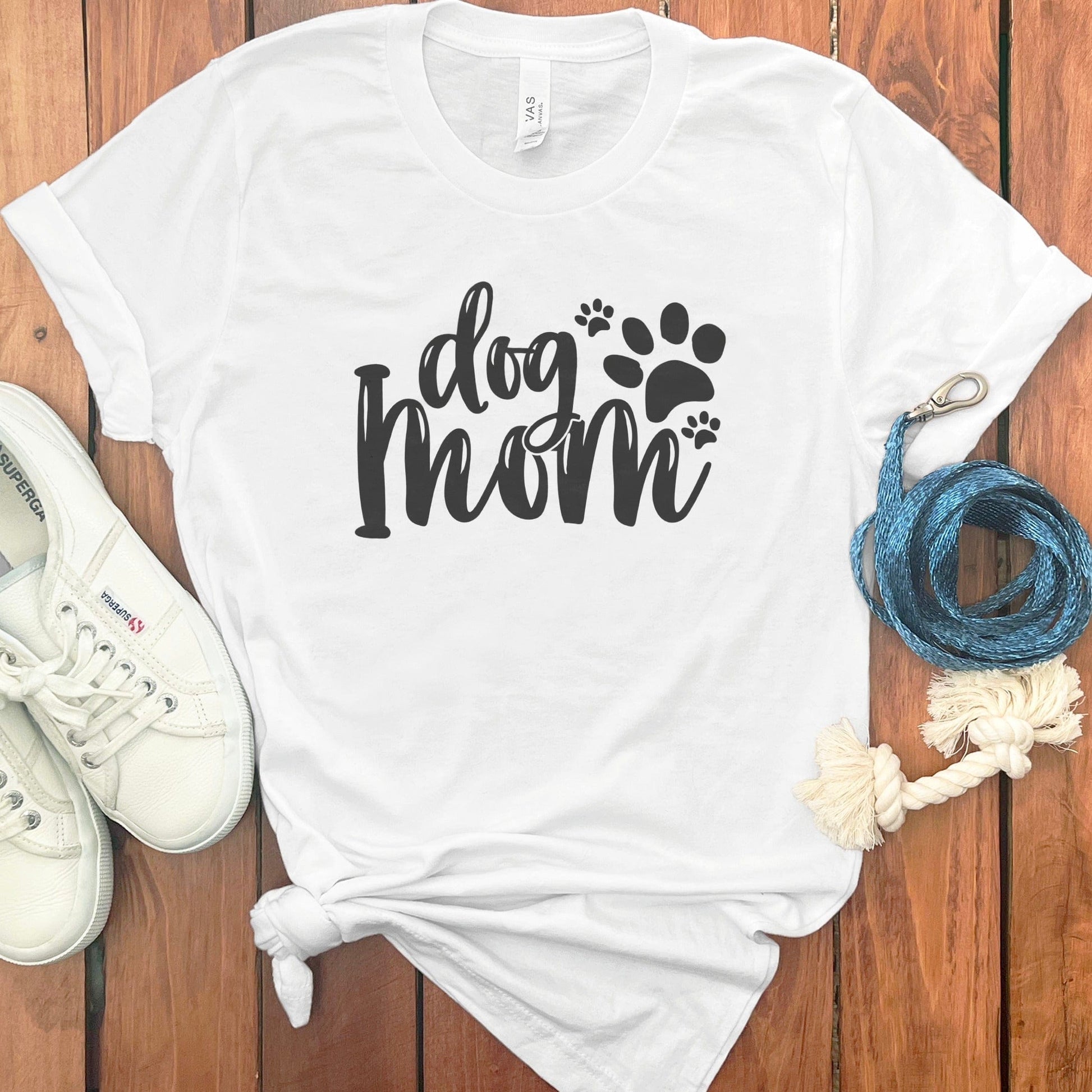 Dog Mom Printed White T-shirt for Women product