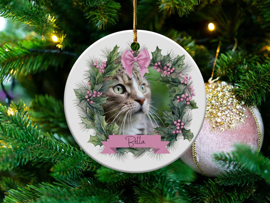 Personalized Cat Christmas Ornament Custom Pet Product