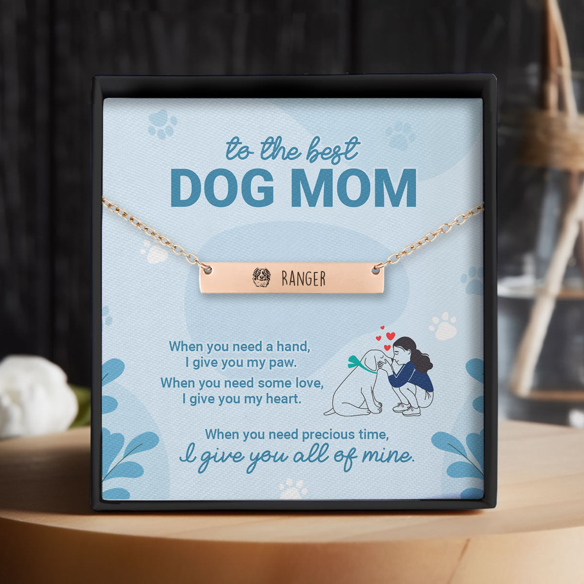 Personalized Dog Mom Necklace Gift - PuppyJo Jewelry