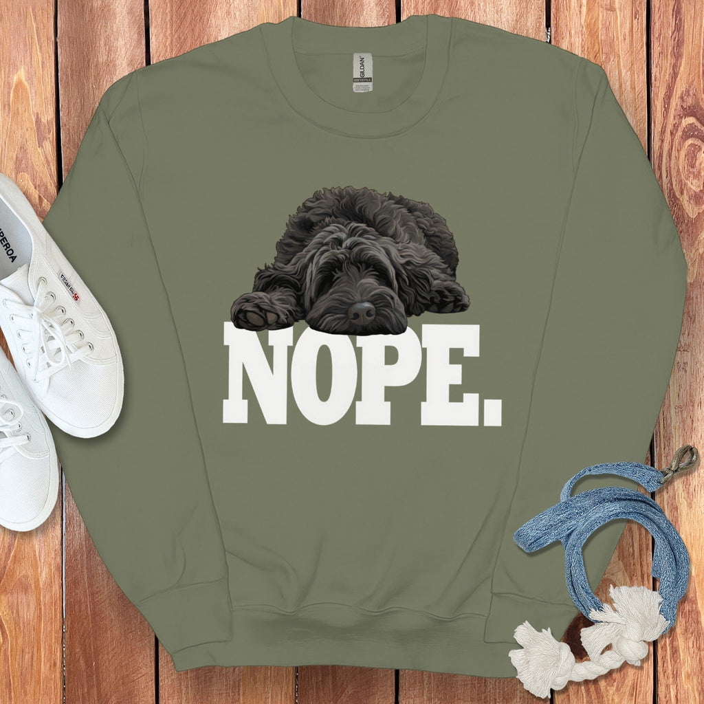 Nope Dog Sweatshirt Cozy and Comfortable Wear