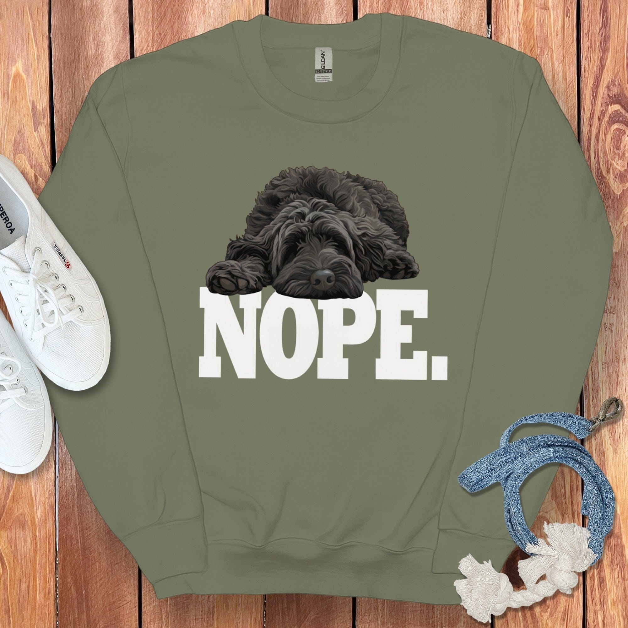 Nope Dog Sweatshirt Cozy and Comfortable Wear