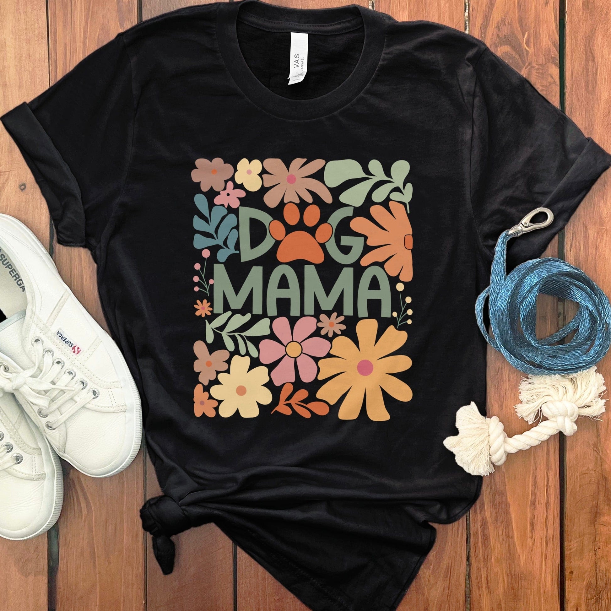 Cute Floral Dog Mama T-shirt Perfect Gift Product
