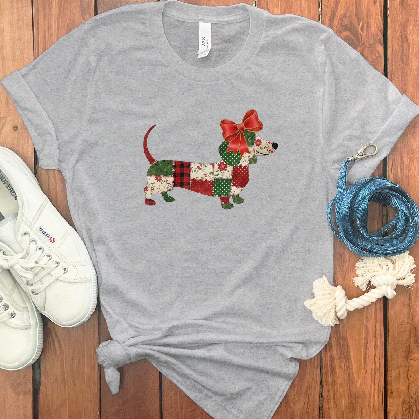 Festive Dachshund Graphic Tee Perfect Holiday Product Type