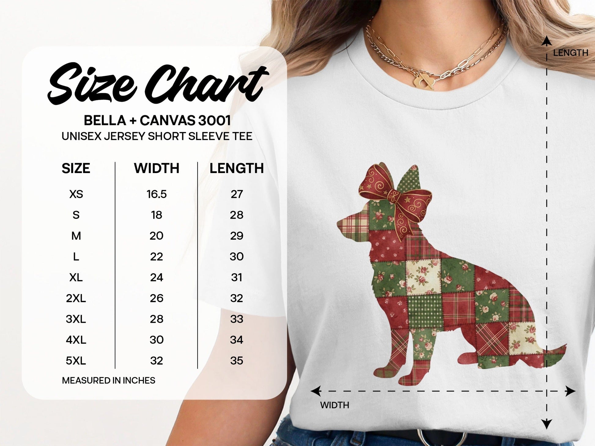 Holiday Patchwork Dog Graphic Unisex T-Shirt product type