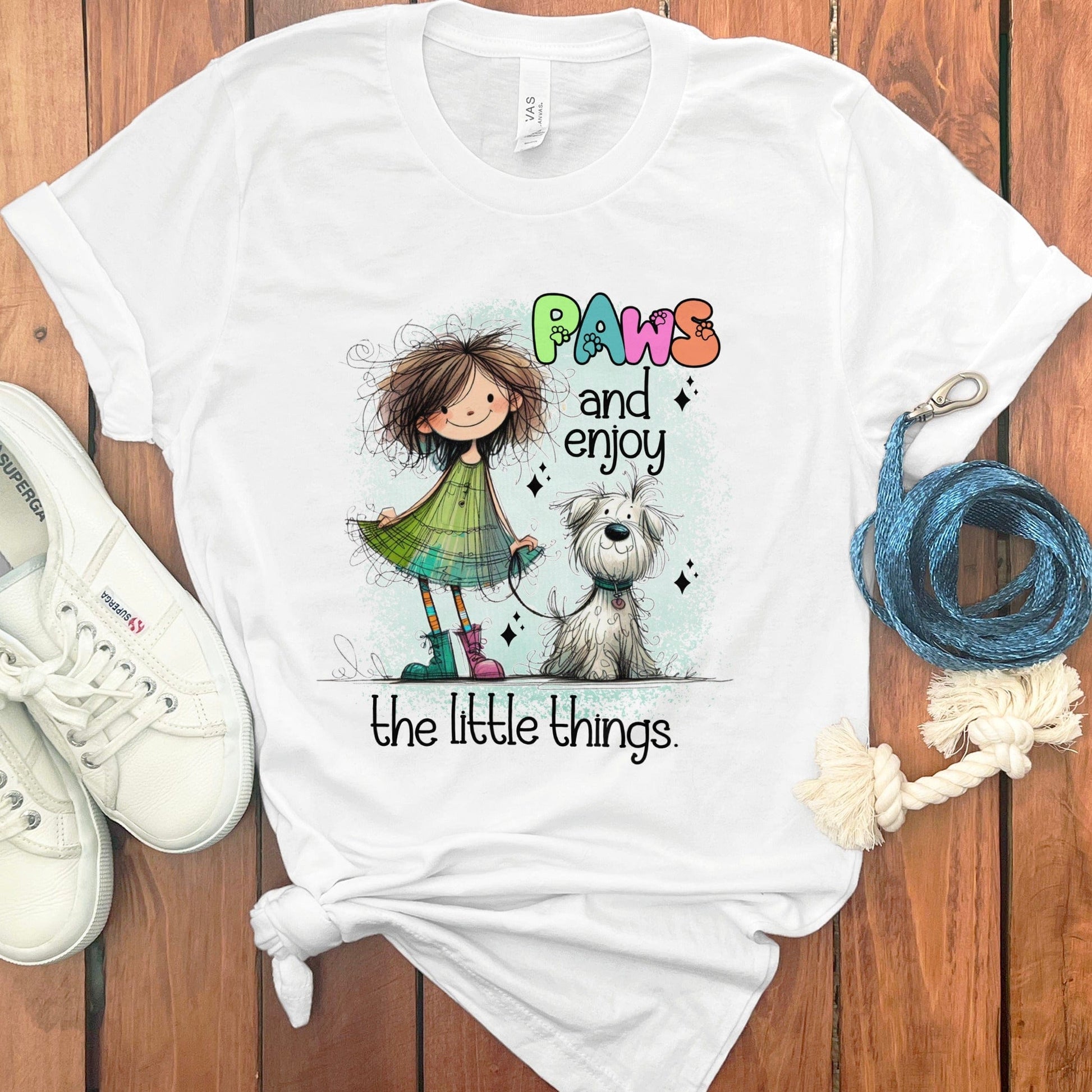 Paws and Enjoy the Little Things T-Shirt product
