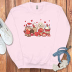 Cute Dog Valentine's Day Treats Design Sweatshirt