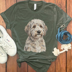 Cute Cartoon Doodle Printed Graphic T-Shirt for Dog Lovers