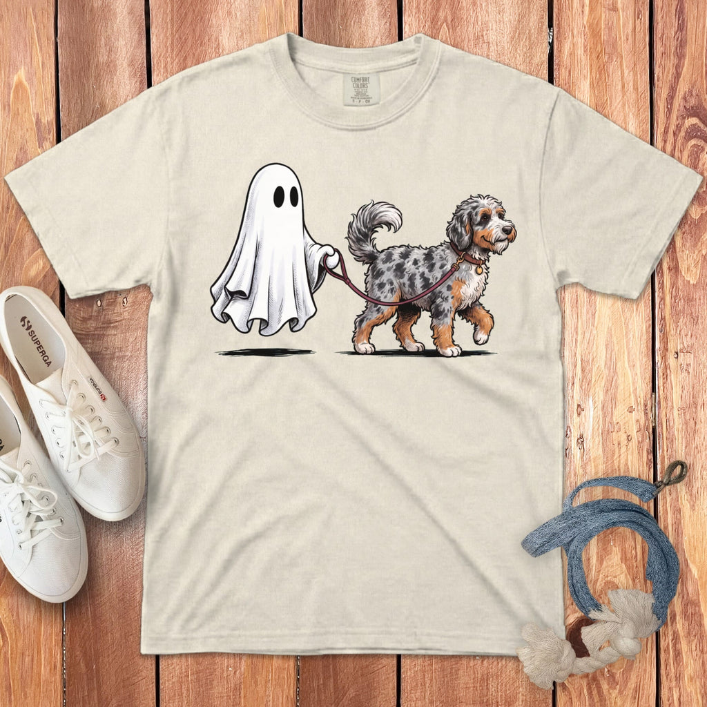 Aussiedoodle Ghost Walk Signature T-Shirt in Ivory / S by Puppy Jo