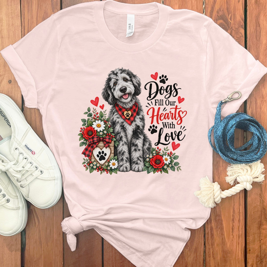 Merle Goldendoodle Hearts Love T-Shirt