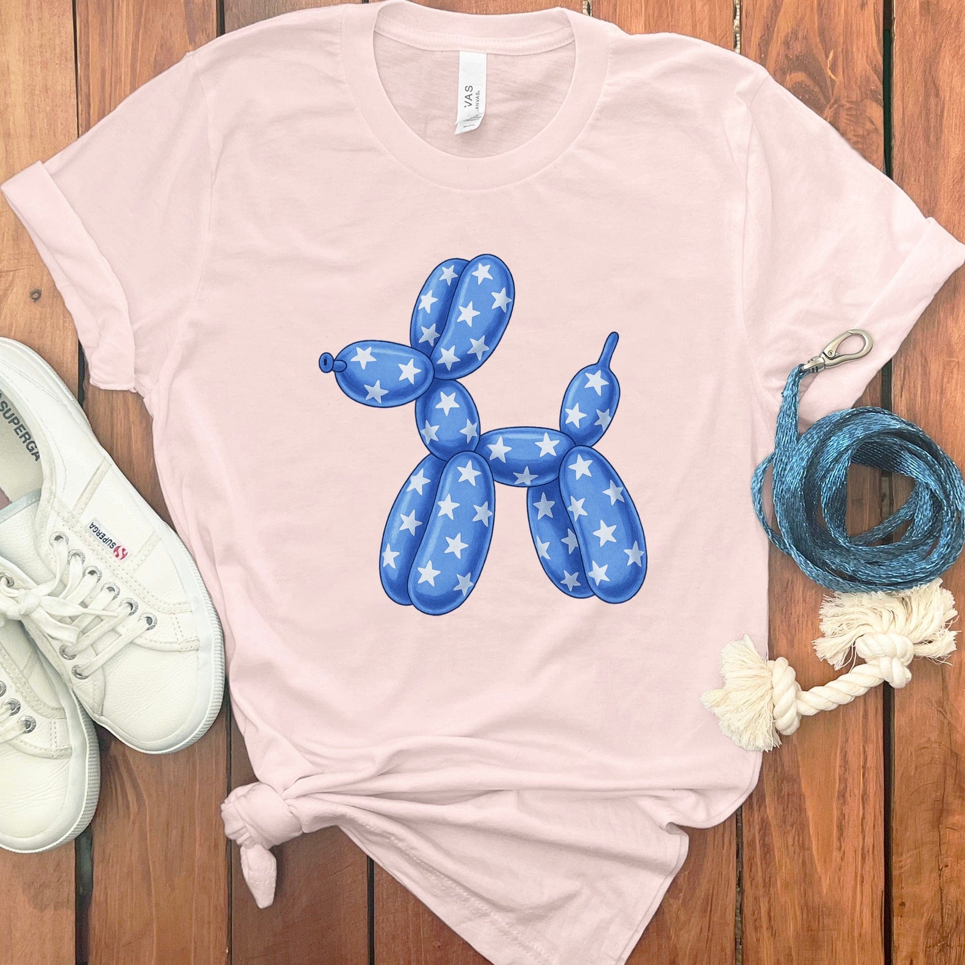 Star-Patterned Balloon Animal Graphic T-Shirt product