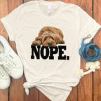 Funny Nope Dog Printed Graphic Tee Shirt