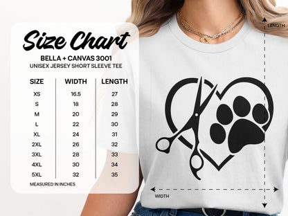 Heart Scissors Paw Print Short Sleeve Tee product type