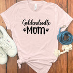 Goldendoodle Mom T-Shirt Paw Print Design