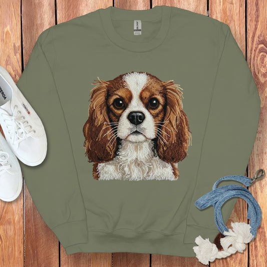 Cozy Sweater with Adorable Dog Face Design
