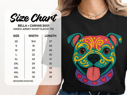 Colorful Pug Face Graphic Unisex Jersey Short Sleeve Tee