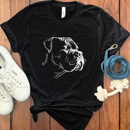 Stylish Black Dog Print Graphic T-Shirt product