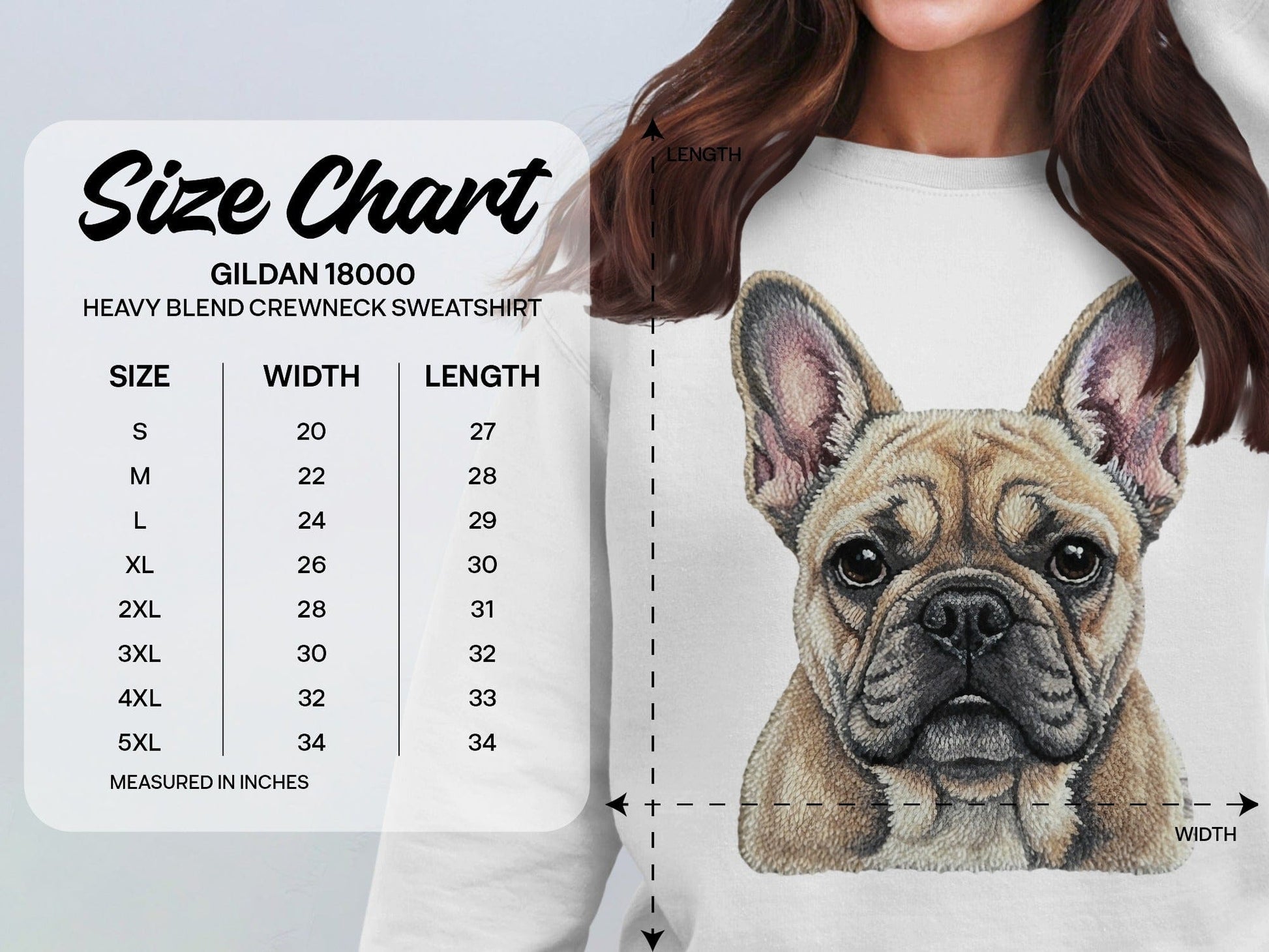 French Bulldog Graphic Gildan Heavy Blend Sweatshirt