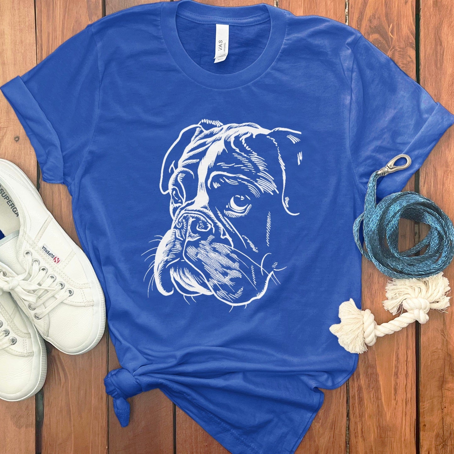 Stylish Blue Shirt with Dog Design T-Shirt product type