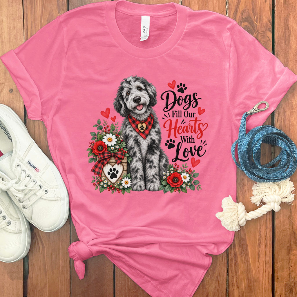 Merle Goldendoodle Hearts Love T-Shirt