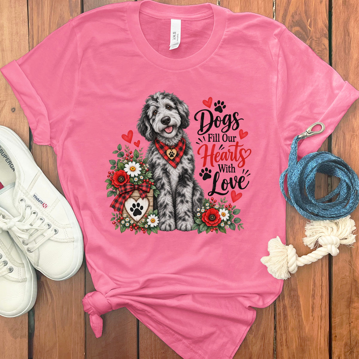 Merle Goldendoodle Hearts Love T-Shirt