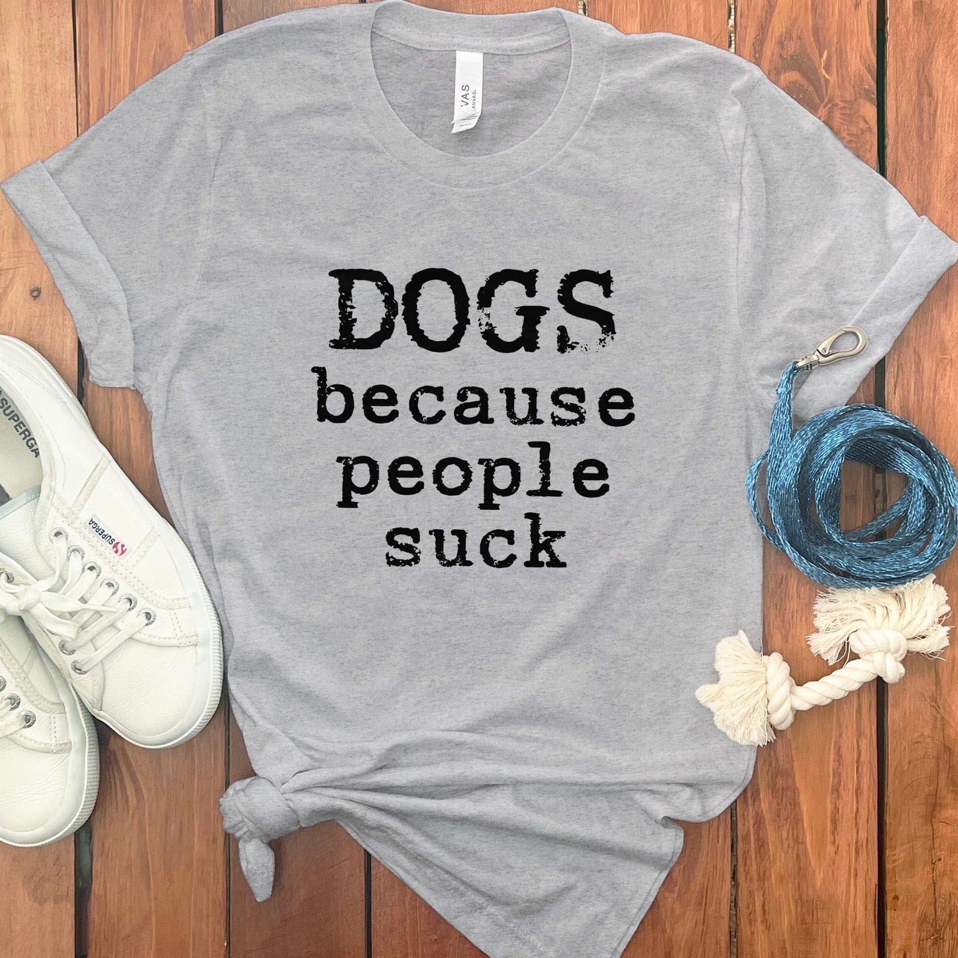 Dogs Because People Suck Printed T-Shirt product