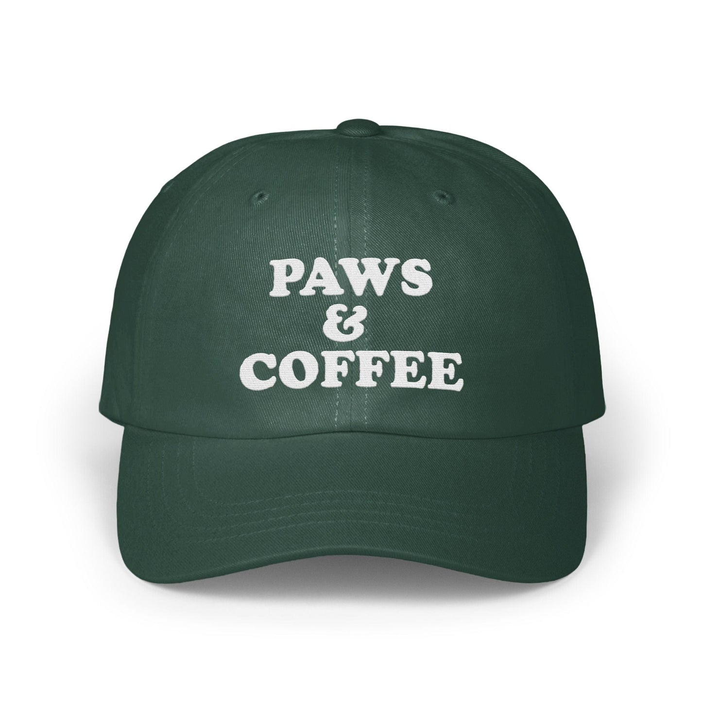 Paws and Coffee Embroidered Adjustable Hat product