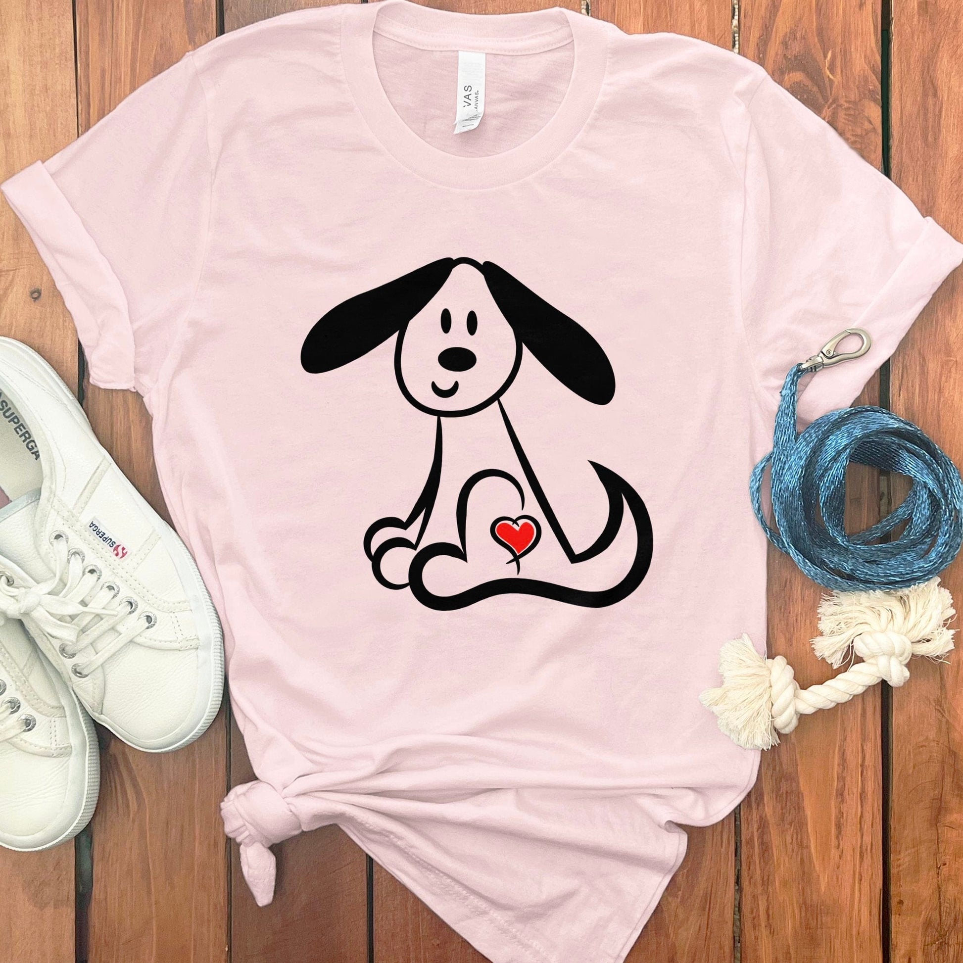 Adorable Cartoon Dog Print Design T-Shirt product