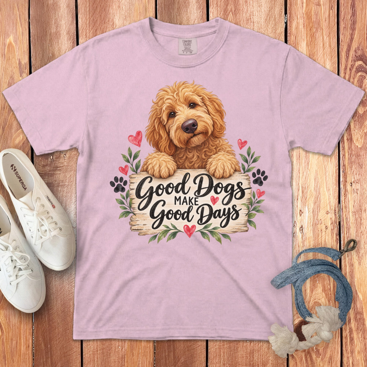 Apricot Goldendoodle Good Days Signature T-Shirt