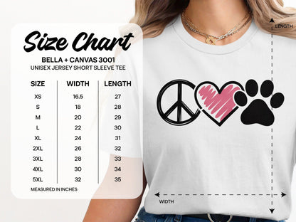 Peace Love Paws Graphic Printed Short Sleeve Tee product