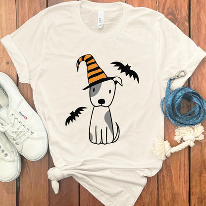 Halloween Dog with Bats Printed T-Shirt product type