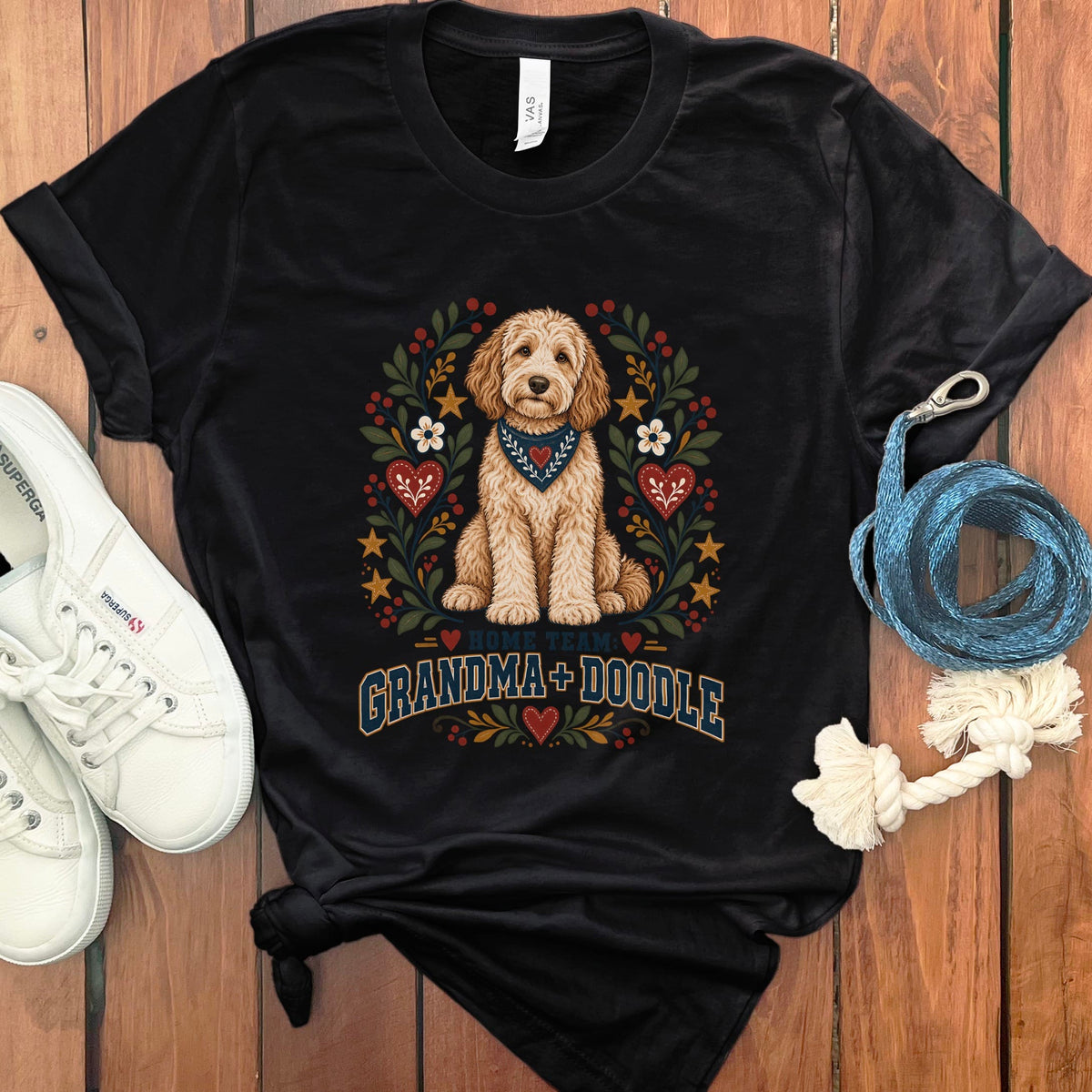 Grandma Doodle Team T-Shirt in Black / S by Puppy Jo