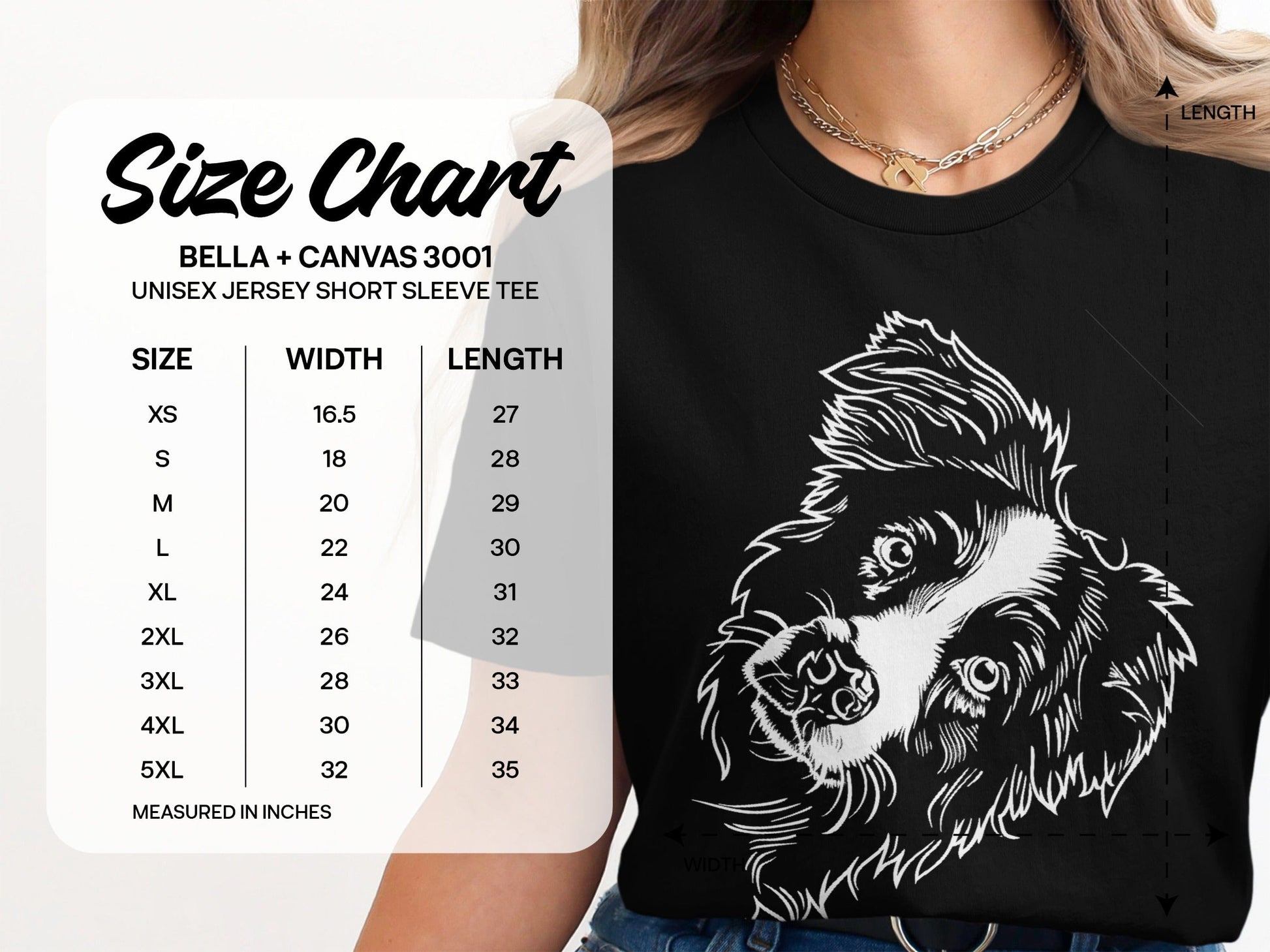 Adorable Dog Print Design Unisex Jersey T-Shirt product type