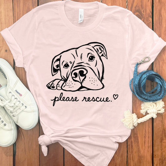 Please Rescue Adorable Dog Graphic T-shirt Product