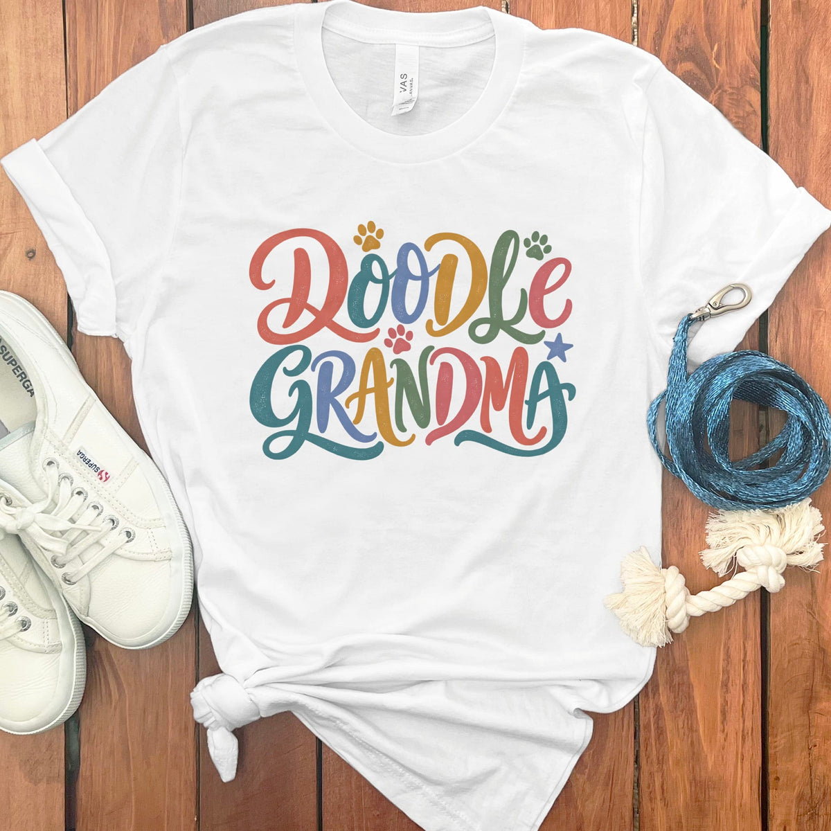Doodle Grandma T-Shirt in White / S by Puppy Jo