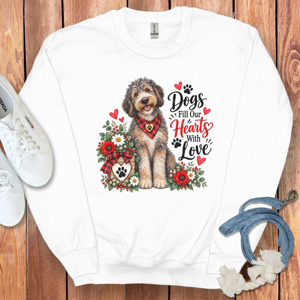 Aussiedoodle Hearts Love Sweatshirt