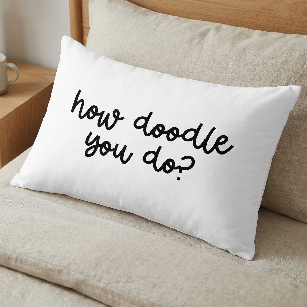 How Doodle You Do Lumbar Pillow in by Puppy Jo