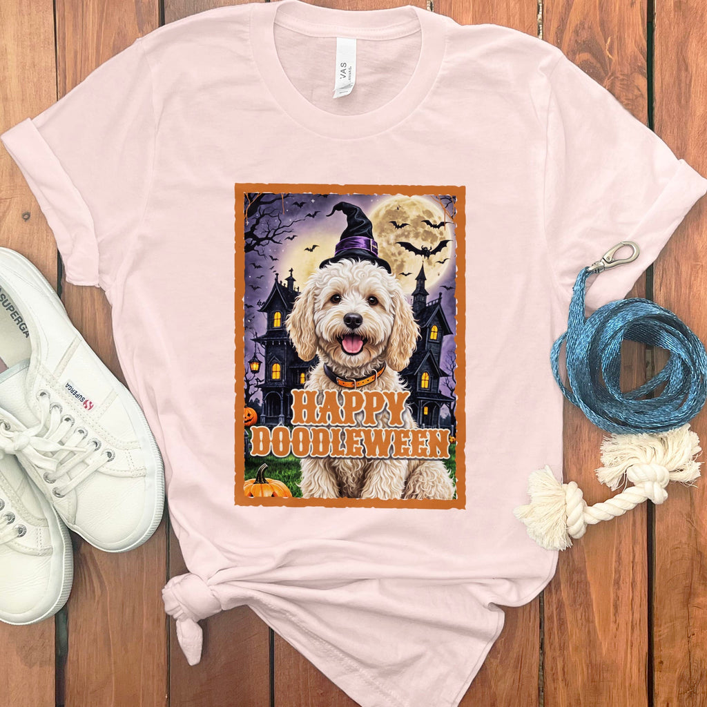 Maltipoo Happy Doodleween T-Shirt in Soft Pink / S by Puppy Jo