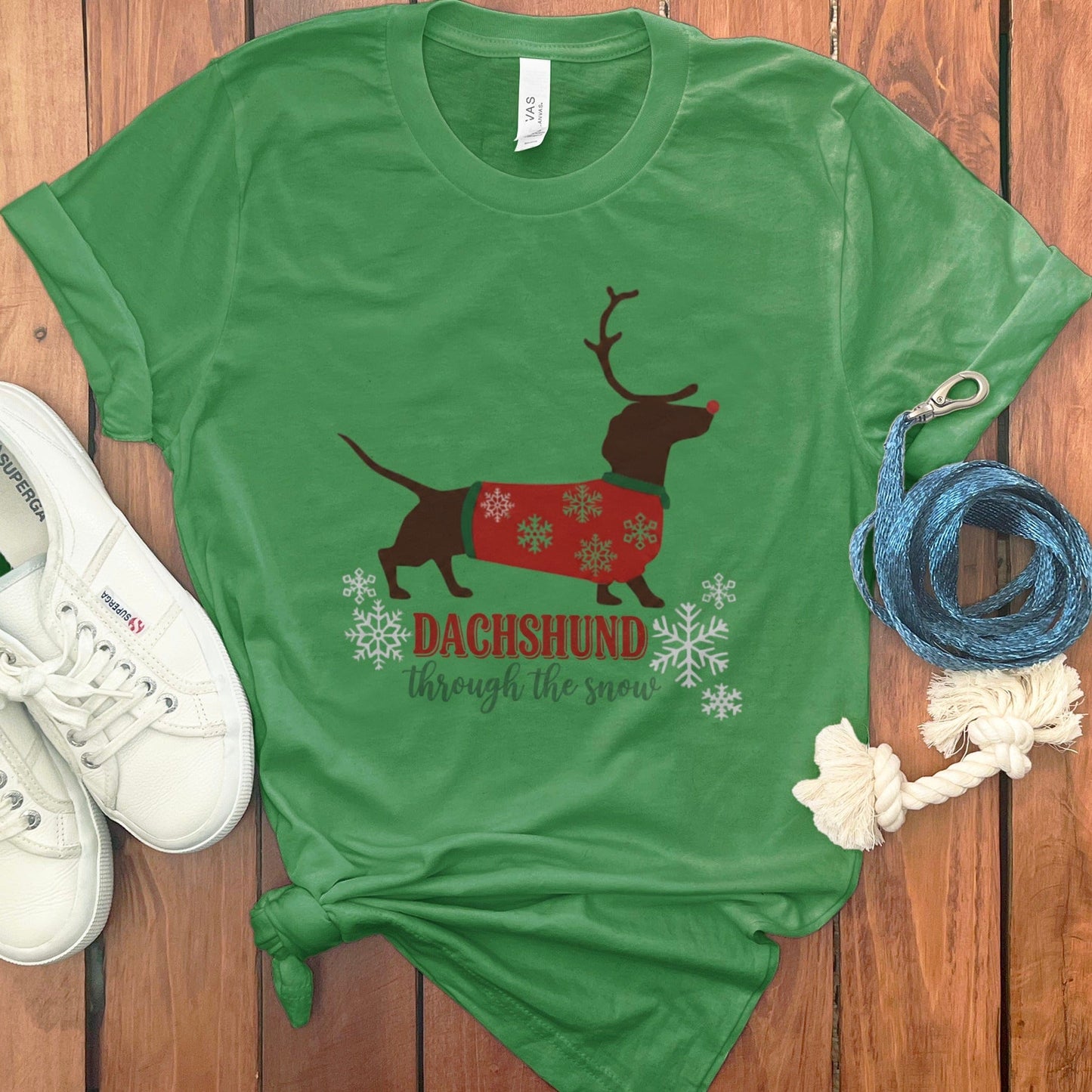 Dachshund Through the Snow Festive T Shirt product type