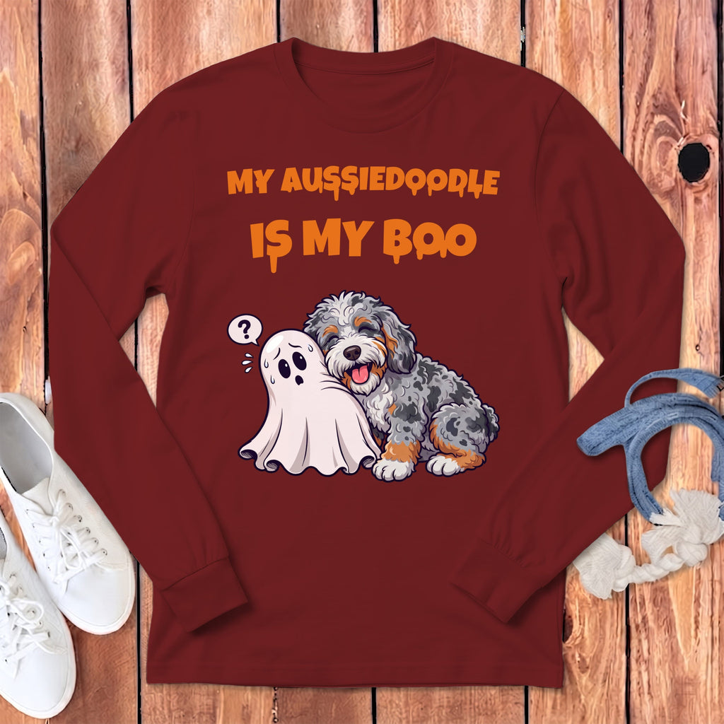 Aussiedoodle My Boo Long Sleeve T-Shirt in Cardinal / S by Puppy Jo