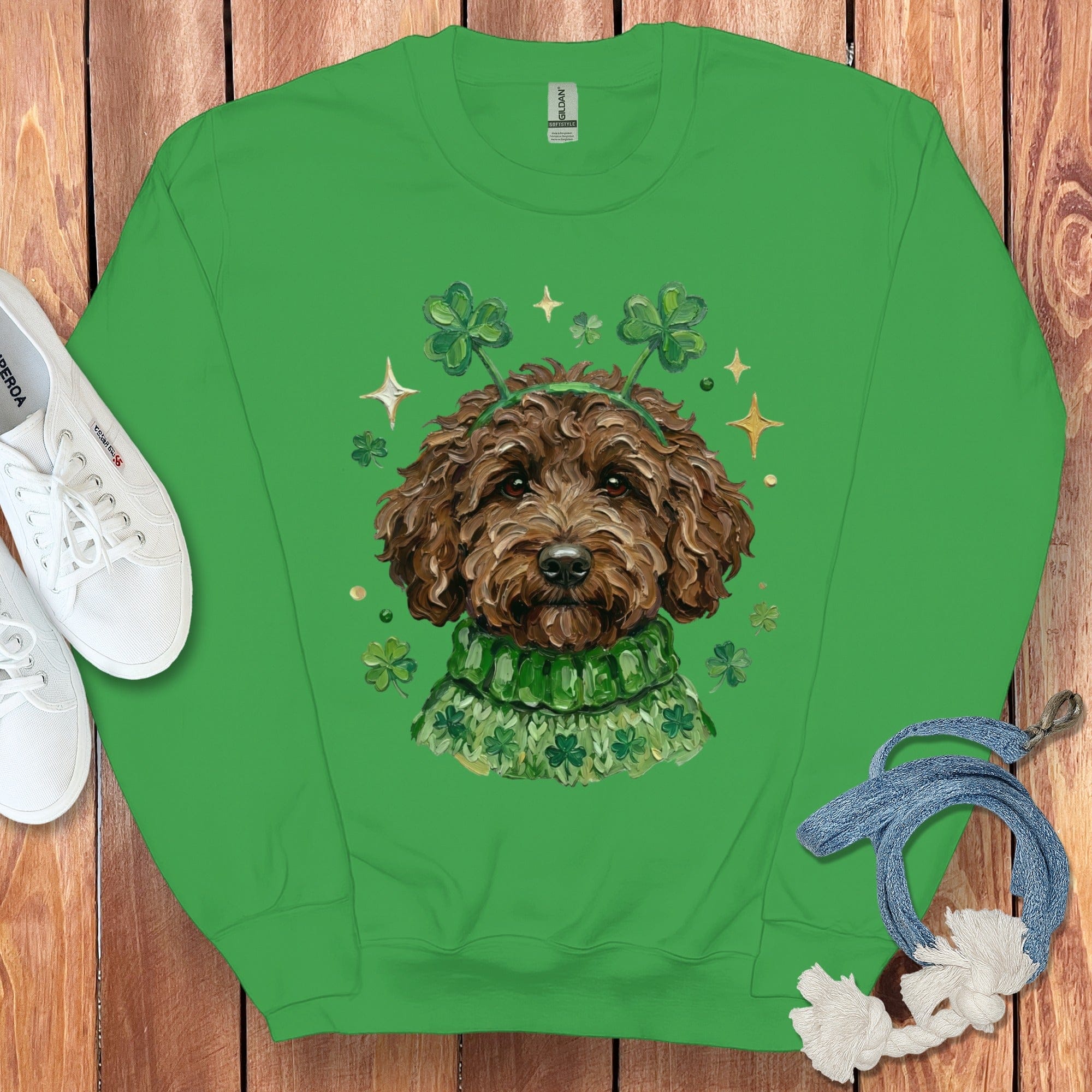 St. Patrick's Day Dog Sweater Four Leaf Clover Shirt