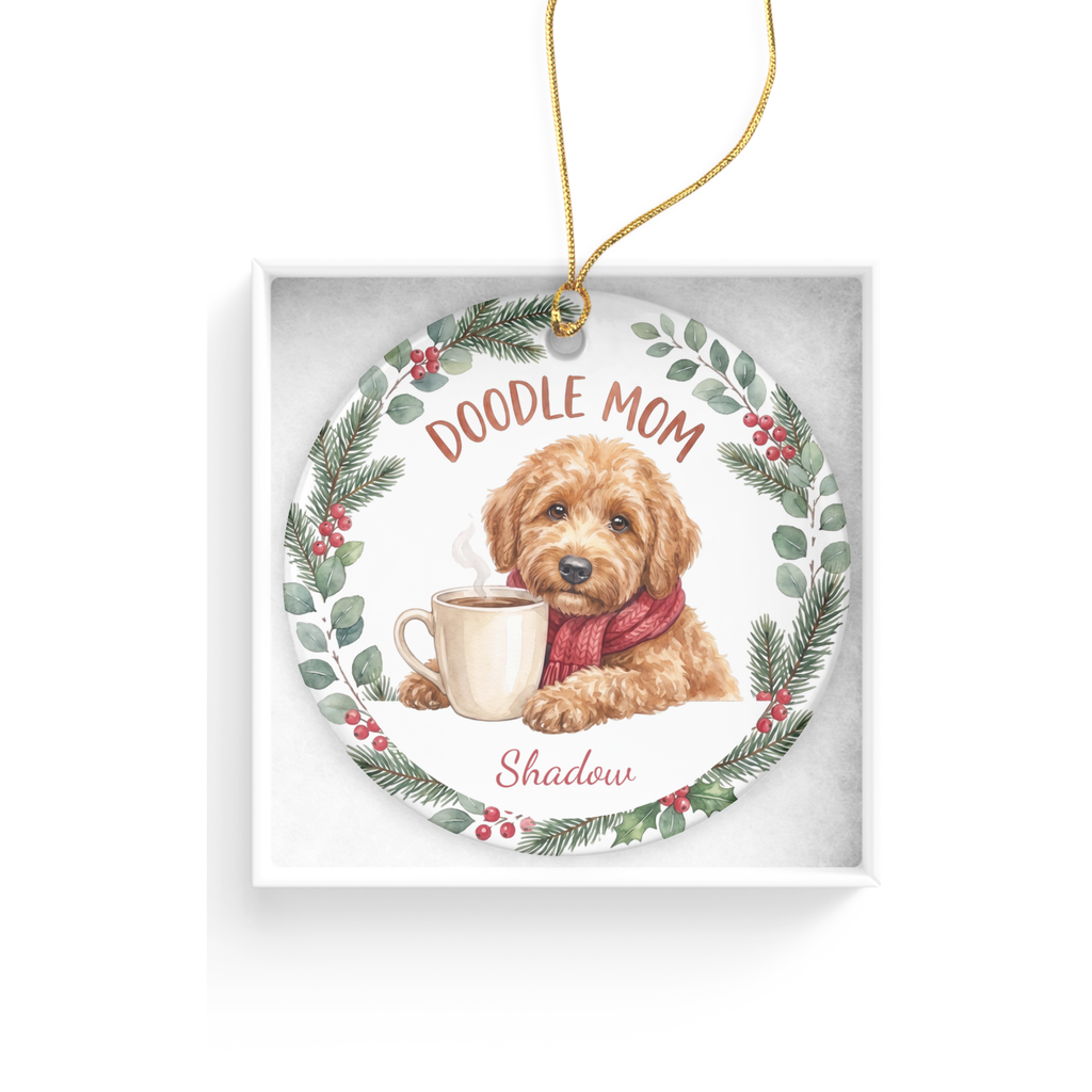 Personalized Golden Goldendoodle Doodle Mom Ornament