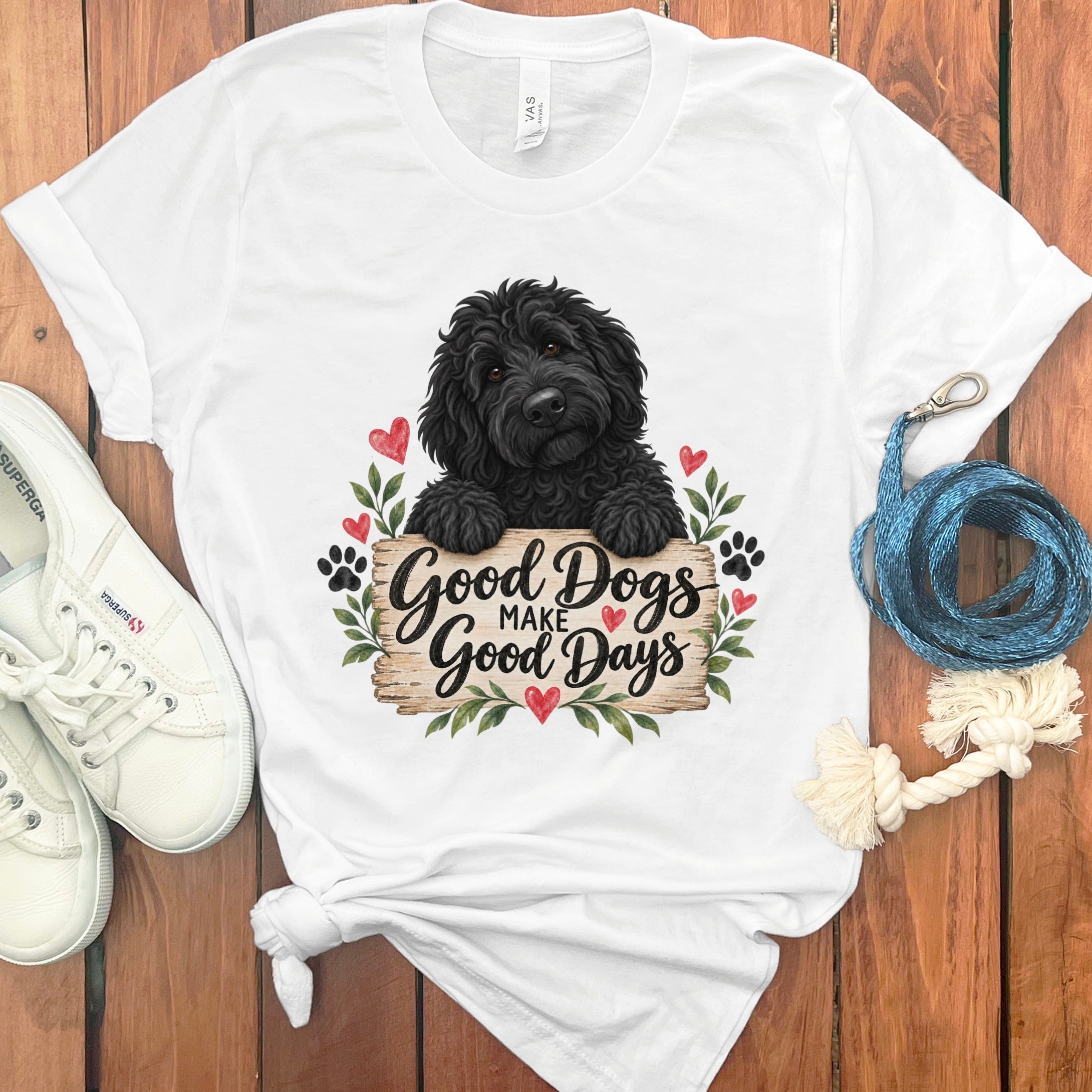 Black Goldendoodle Good Days T-Shirt