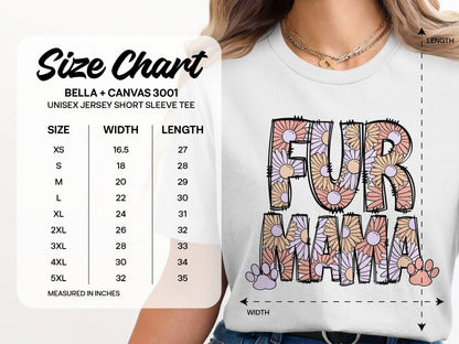 Floral Paw Print Fur Mama Graphic Tee product type