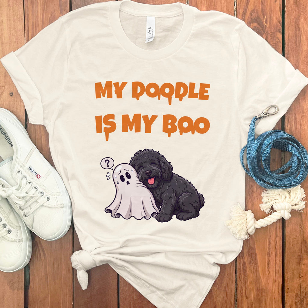 Black Goldendoodle My Boo T-Shirt in Natural / S by Puppy Jo