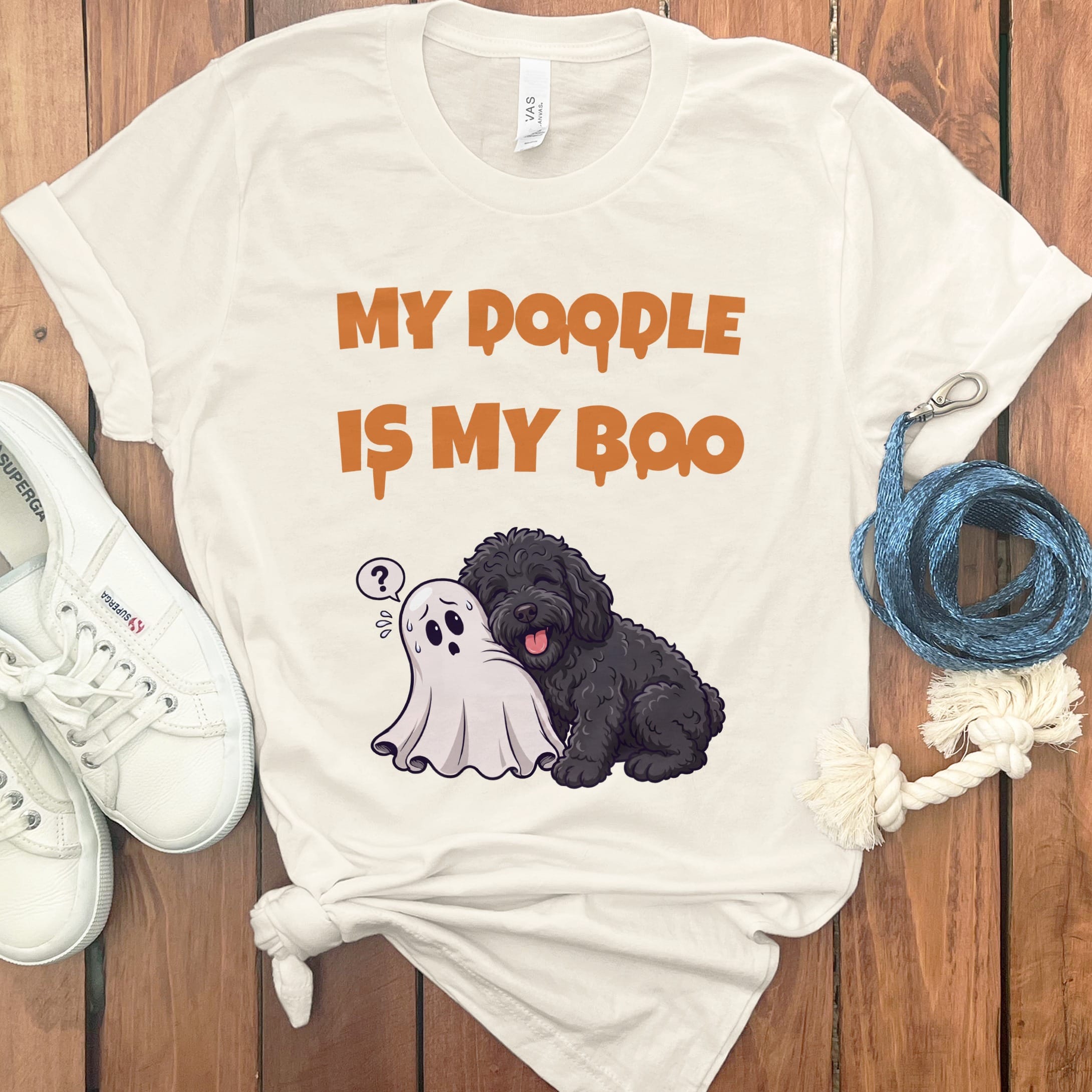 Black Goldendoodle My Boo T-Shirt in Natural / S by Puppy Jo