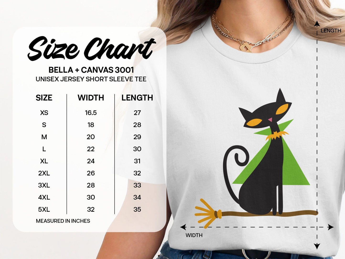 Stylish Halloween Cat Design Short Sleeve Tee product type