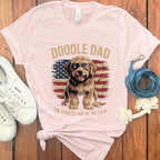 Coolest Doodle Dad USA Themed T-Shirt
